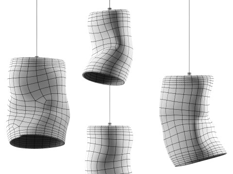 Clay pendant lamp 3D Model