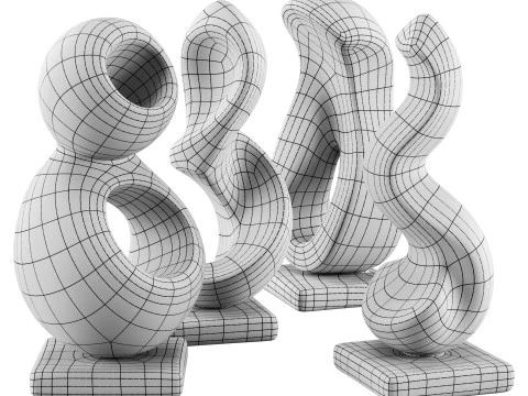 Sculpture abstraite Modèle 3D