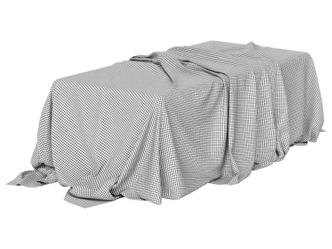 Tablecloth with folds 3D Model