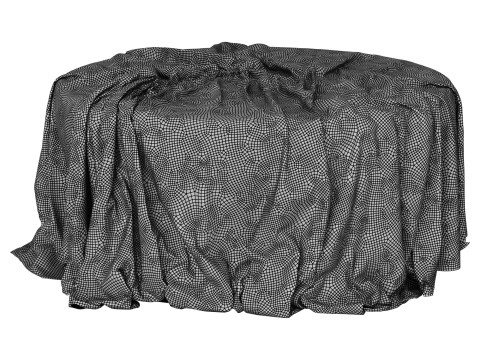 Tablecloth with folds for a round table 3D 모델