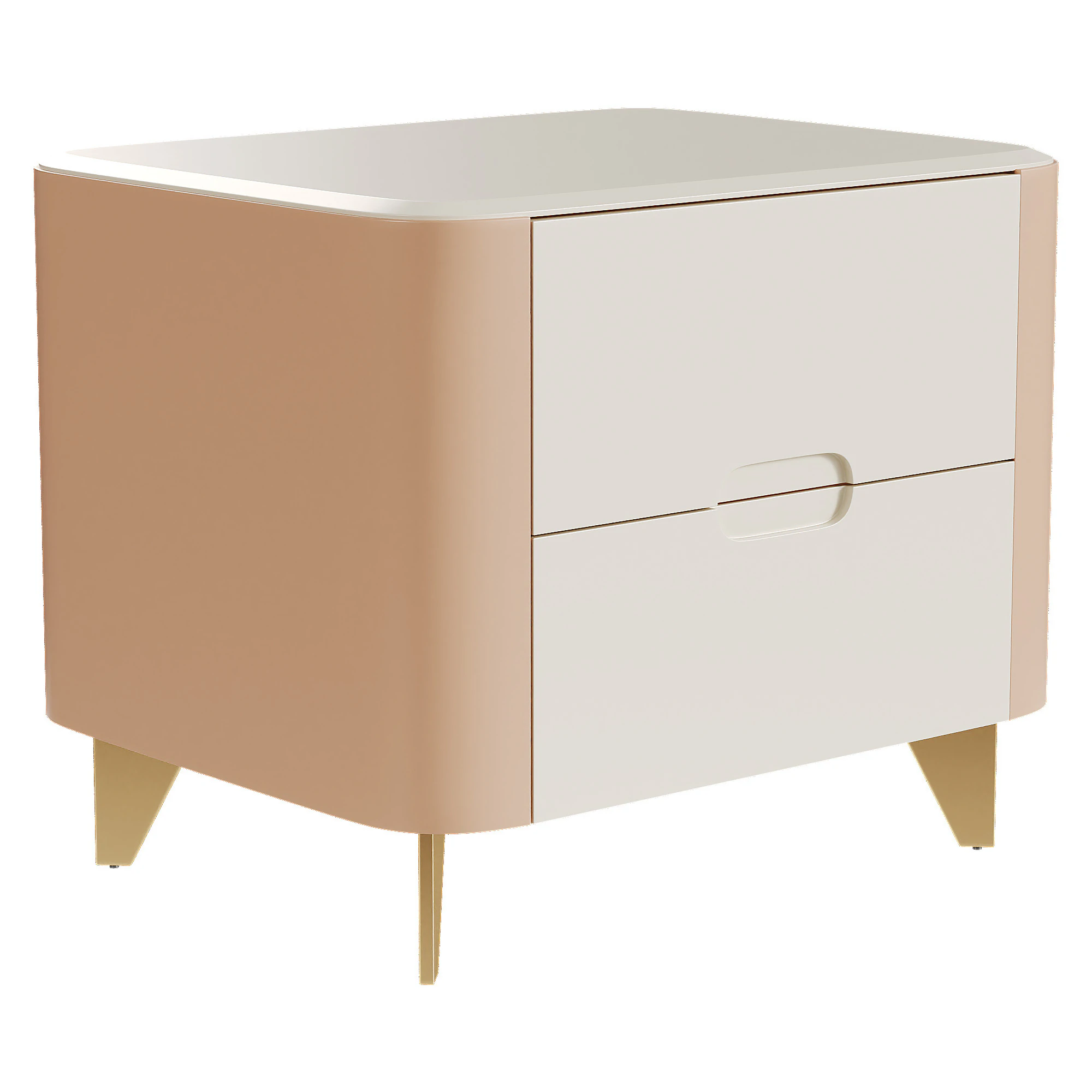 Simplicity Beige Nightstand 3D Model .c4d .max .obj .3ds .fbx .stl .blend 