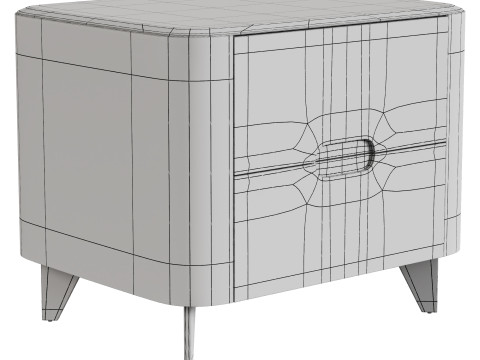 Simplicity Beige Nightstand Model 3D