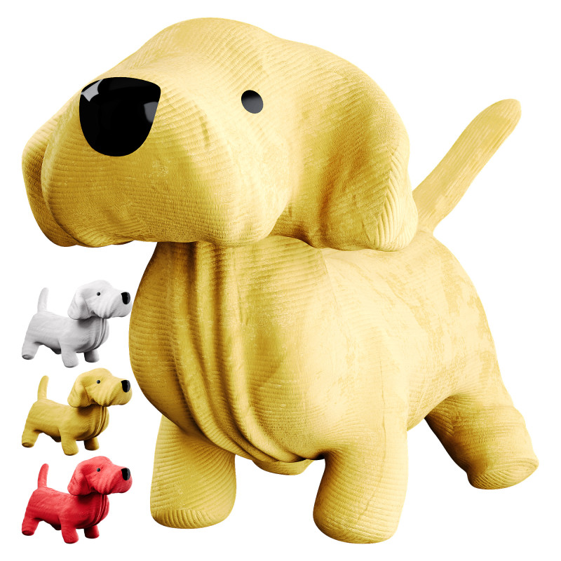 Dog toy Model 3D .c4d .max .obj .3ds .fbx .stl .blend