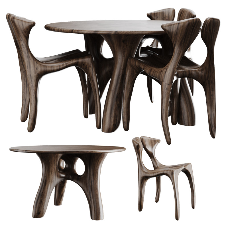 Table chair 3D 모델 .c4d .max .obj .3ds .fbx .stl .blend