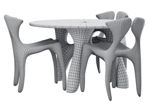 Table chair 3D 모델