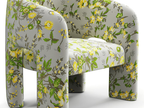 대담한 안락의자 3D 모델