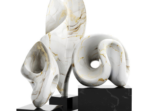 Abstract sculpture by Jan Vogel Poel 3D Model