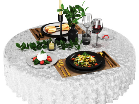 Обеденный набор 3D Модель