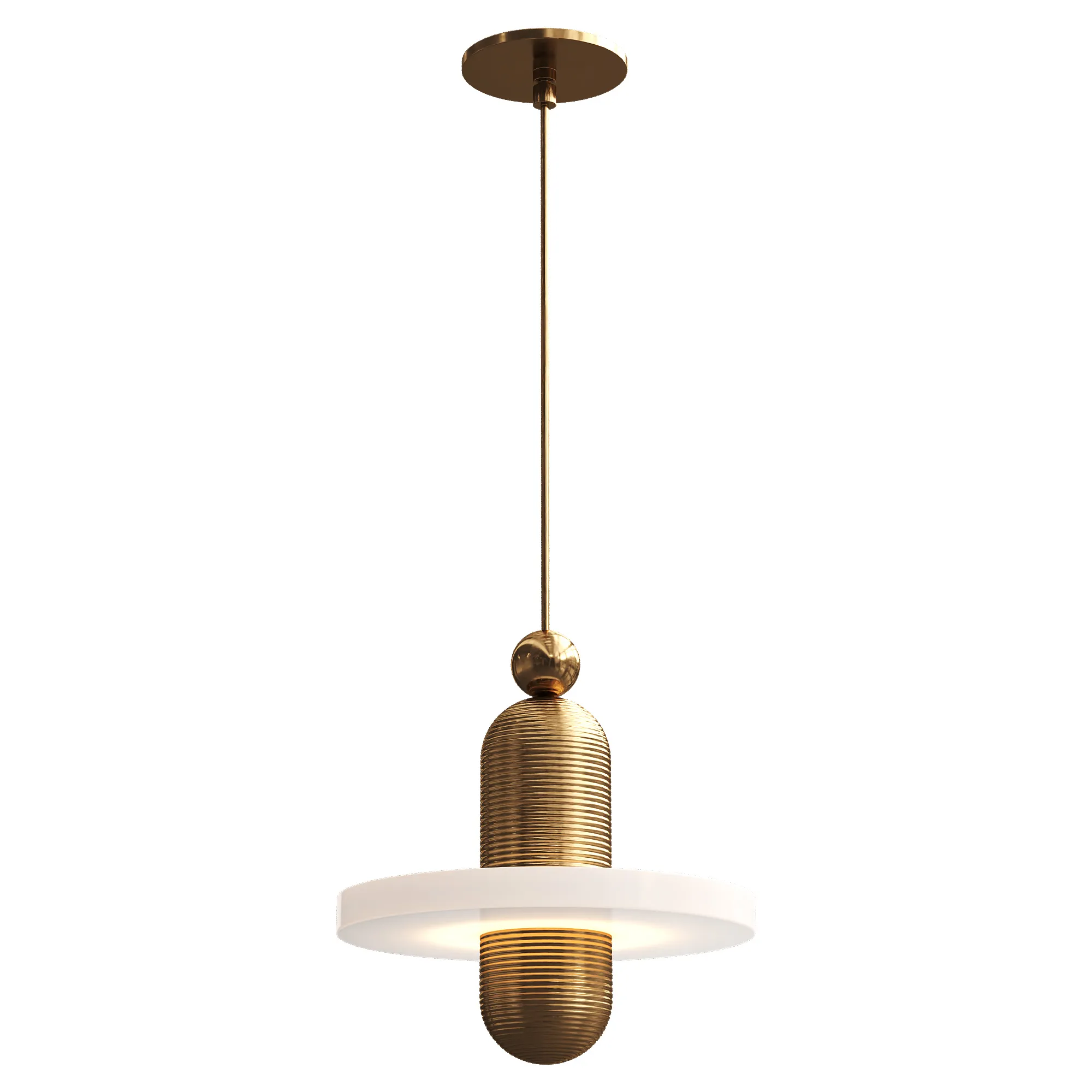 Alabaster Comet Pendant Lamp 3D Model .c4d .max .obj .3ds .fbx .stl .blend