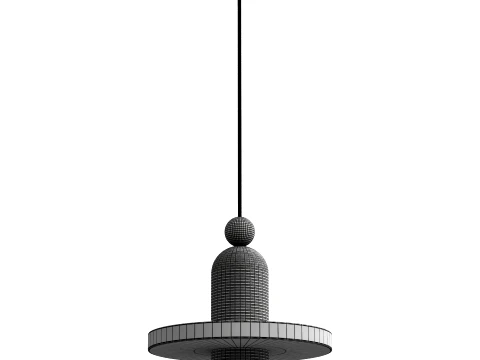 Alabaster Comet Pendant Lamp 3D Model