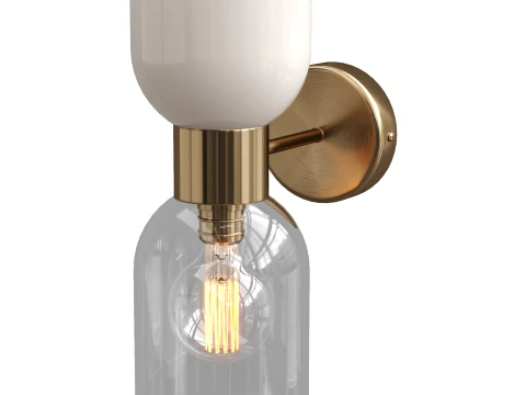 Pendant light with a glass shade 3D Model