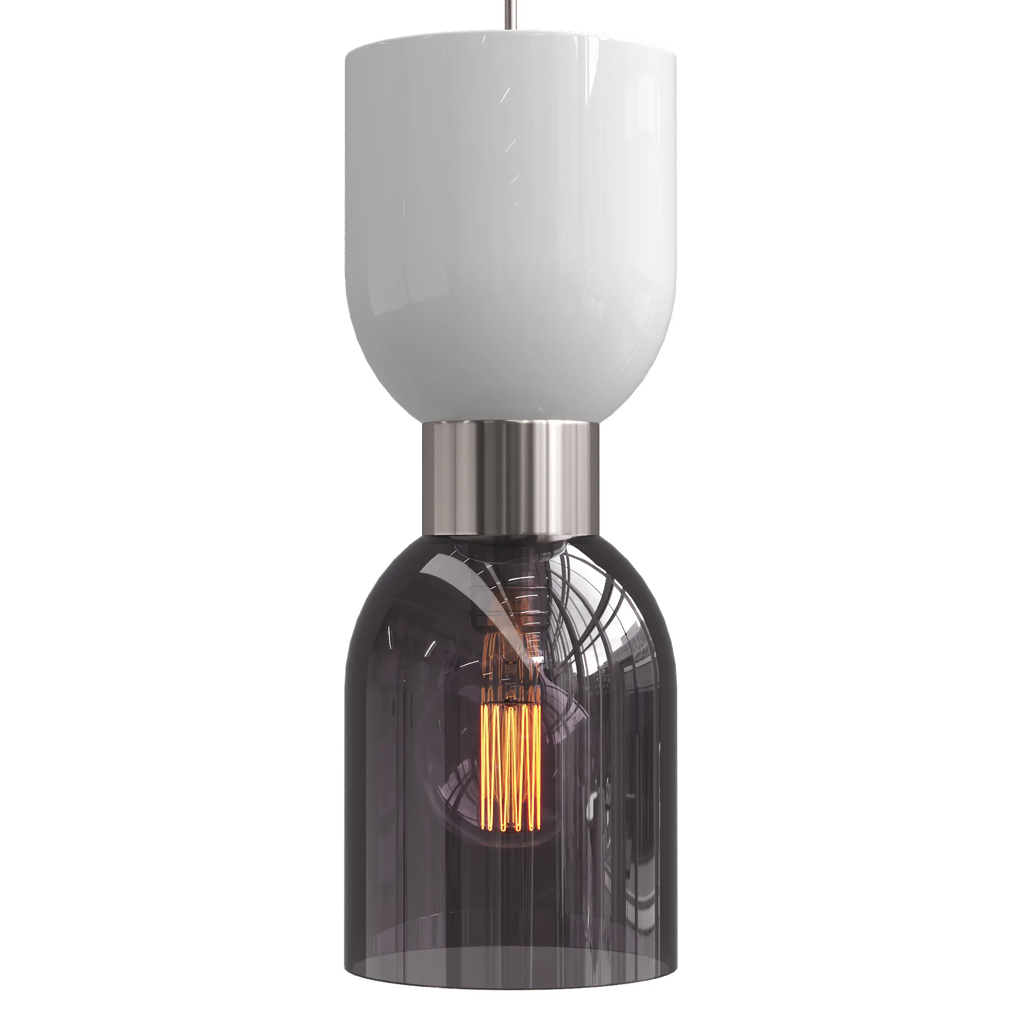 Pendant light with a glass shade 3D Model .c4d .max .obj .3ds .fbx .stl .blend 