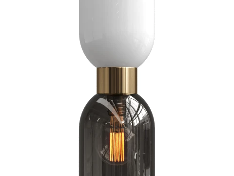 Pendant light with a glass shade 3D Model