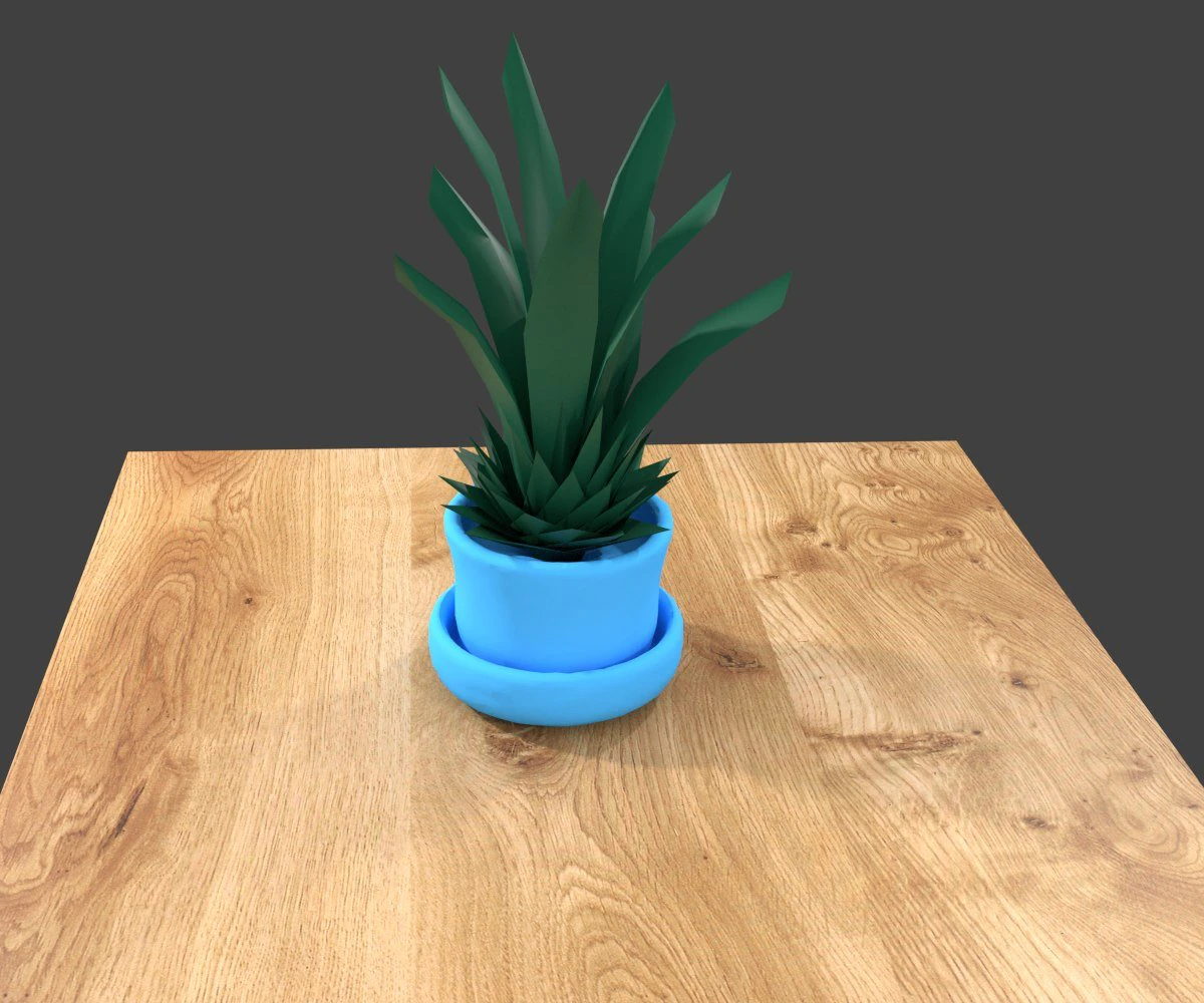 zelen v gorshochke 3D Model .c4d .max .obj .3ds .fbx .stl .blend 