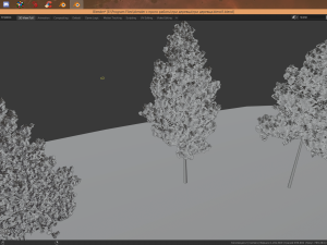 three trees Model 3D