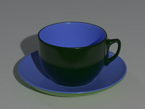 cup and saucer 3D 모델