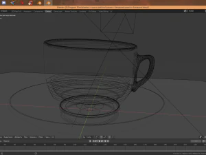कप और तश्तरी 3D मॉडल