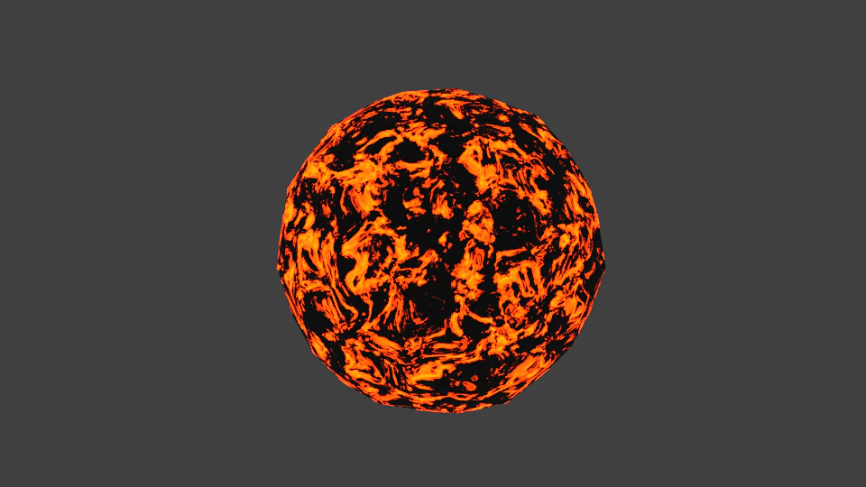 용암 공 빨간색 3D 모델 .c4d .max .obj .3ds .fbx .stl .blend 