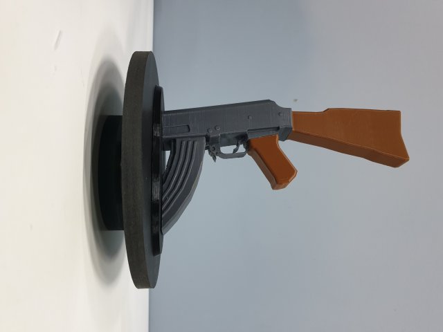 ak47 headphone holder-stand 3D Print Model .c4d .max .obj .3ds .fbx .stl .blend 