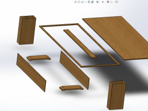 wooden table 3D Model