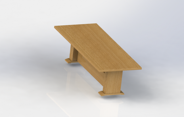 wooden table 3D Model .c4d .max .obj .3ds .fbx .stl .blend