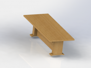 wooden table Model 3D