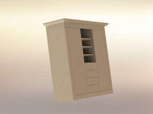solid wood cabinet Model 3D