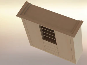 solid wood cabinet 3D Model