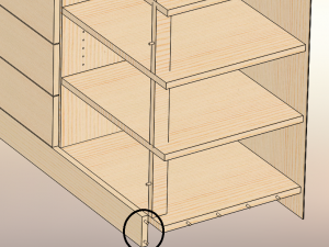 solid wood cabinet Model 3D