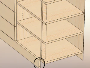solid wood cabinet 3D Model