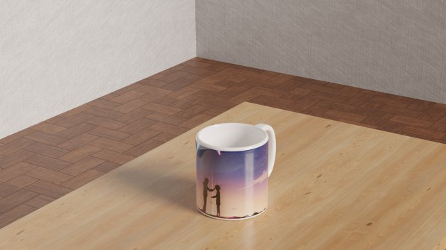 cup - ready to import to unity - changeable image Model 3D .c4d .max .obj .3ds .fbx .stl .blend 