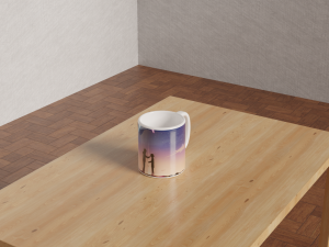 cup - ready to import to unity - changeable image Model 3D