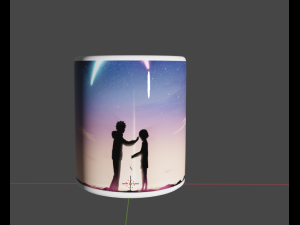 cup - ready to import to unity - changeable image Model 3D