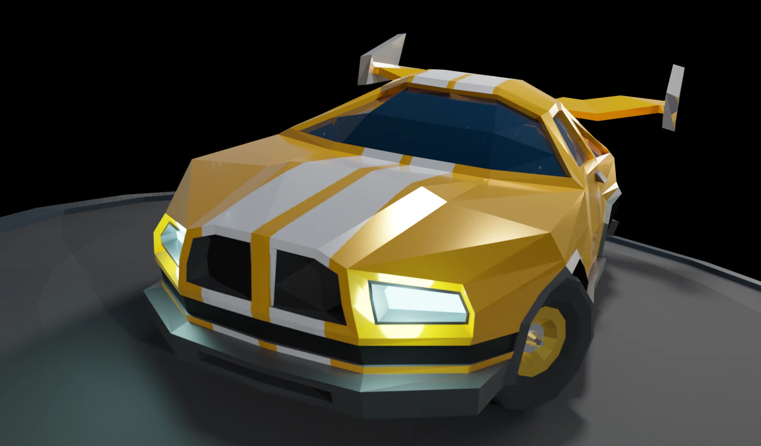muscle low poly car 3D Model .c4d .max .obj .3ds .fbx .stl .blend 