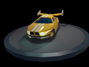 muscle low poly car 3D मॉडल