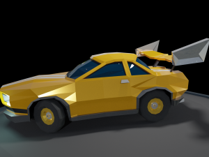 muscle low poly car 3D मॉडल
