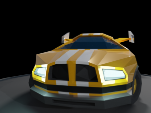 muscle low poly car 3D मॉडल