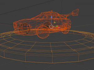 muscle low poly car 3D Model