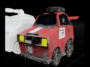 low poly car mk21 3D Model