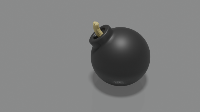 bomb with fuse Modelo 3D .c4d .max .obj .3ds .fbx .stl .blend 