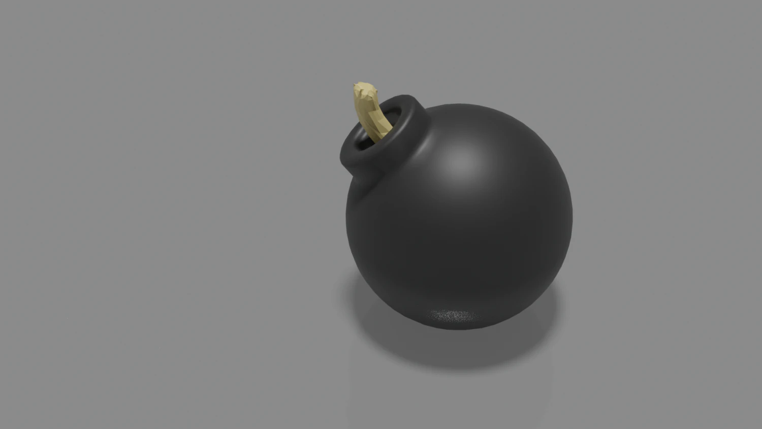 bomb with fuse 3D Model .c4d .max .obj .3ds .fbx .stl .blend 