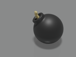 bomb with fuse 3D Model