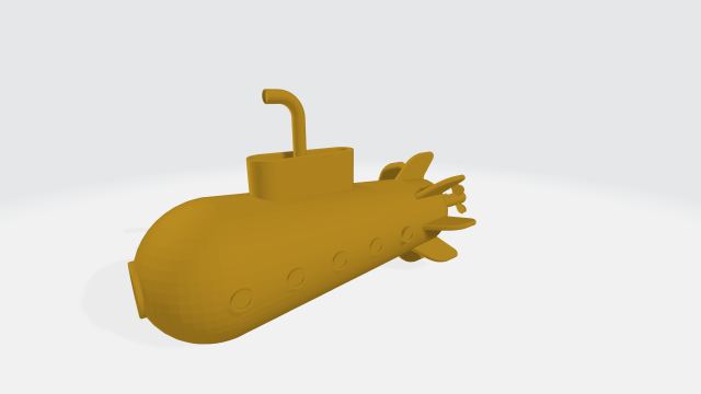 submarine 3D 模型 .c4d .max .obj .3ds .fbx .stl .blend 