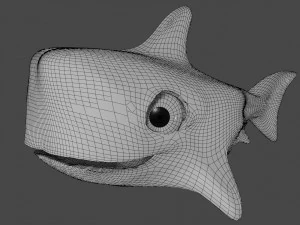 fish cartoon - dio 3D Model