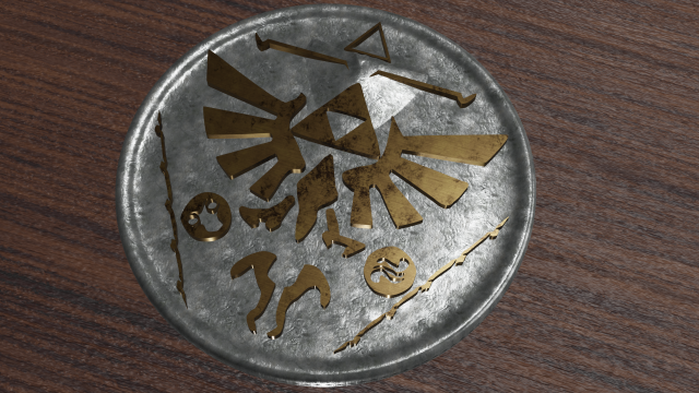 legend of zelda medal - dio 3D-printmodel .c4d .max .obj .3ds .fbx .stl .blend 