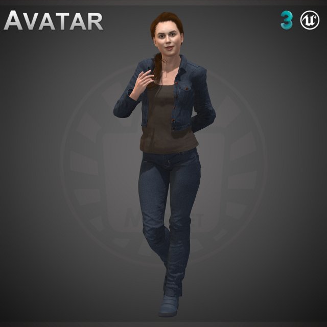 brie larson Modello 3D .c4d .max .obj .3ds .fbx .stl .blend