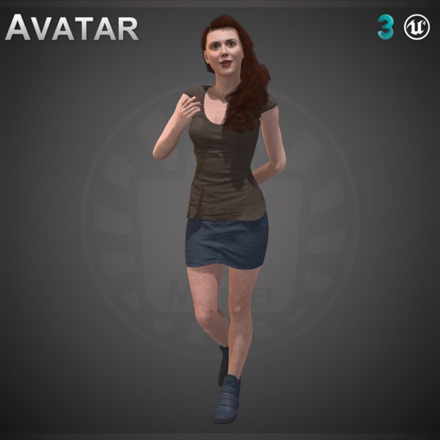 elizabeth olsen 3D Модель .c4d .max .obj .3ds .fbx .stl .blend 