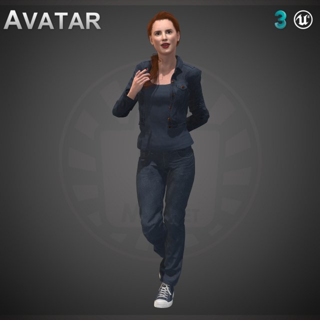 jessica chastain 3D Model .c4d .max .obj .3ds .fbx .stl .blend