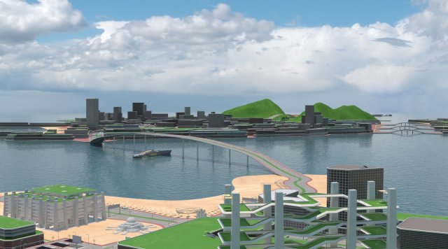 Agzav city ecocity 3D Модель .c4d .max .obj .3ds .fbx .stl .blend