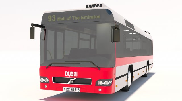 dubai bus 3D Modell .c4d .max .obj .3ds .fbx .stl .blend